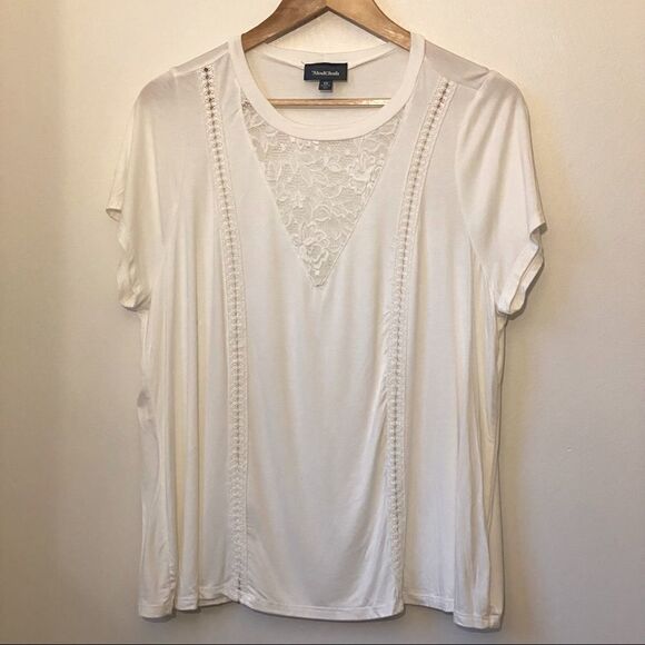 MODCLOTH OPEN MIND LACE TOP IN IVORY SIZE 1X - Picture 4 of 11